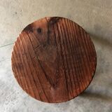 Brutalist Style Tripod Stool in Solid Pine