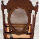 Set of 6 medallion armchairs in turned and carved wood from the late 19th century