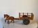 Vintage wooden pull toy, horse and cart, 1960s.
