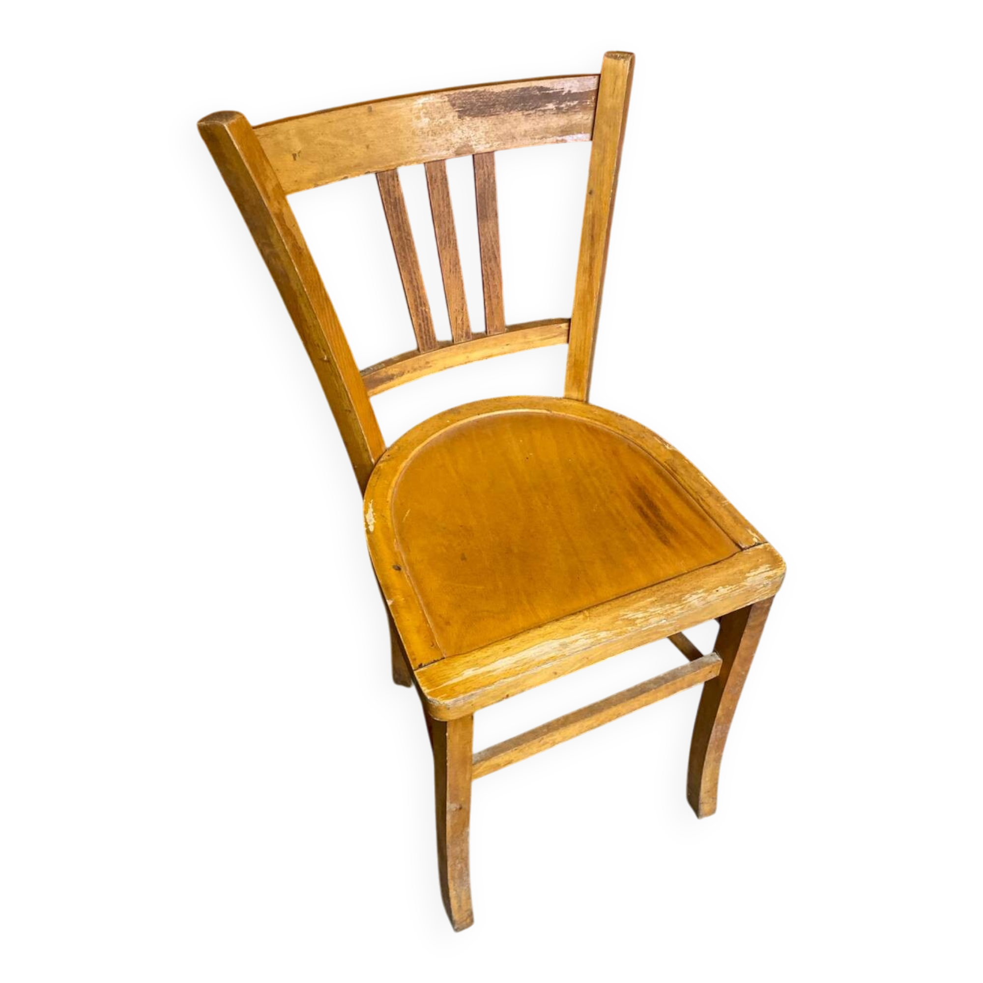 Vintage BAUMANN N°182 Bistro Chair Raw Wood Style #D290