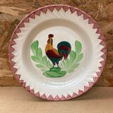 Ancienne assiette Choisy Leroi Céramique Décor au Coq