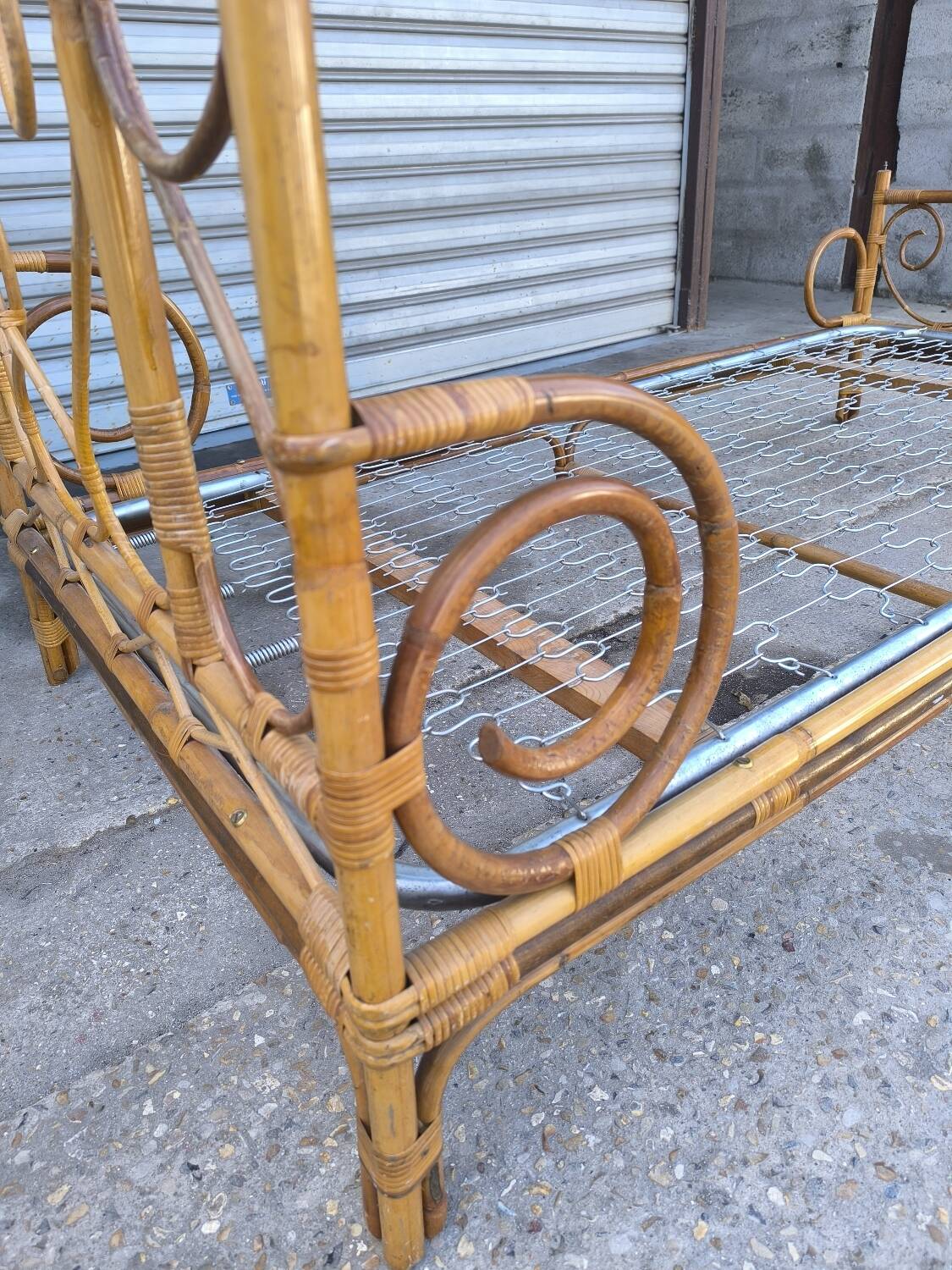 Rattan bed 1960