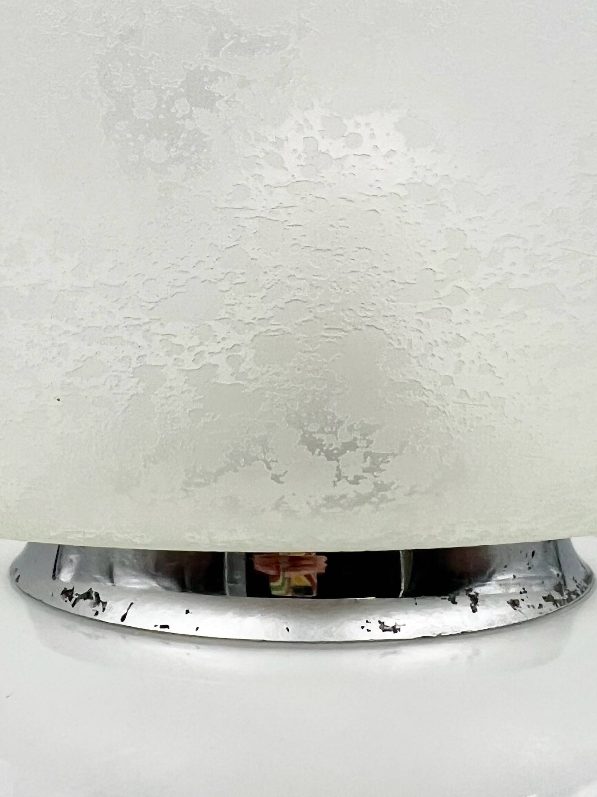 Large Murano Glass Table Lamp with Ice Crystal Effect, 1960s