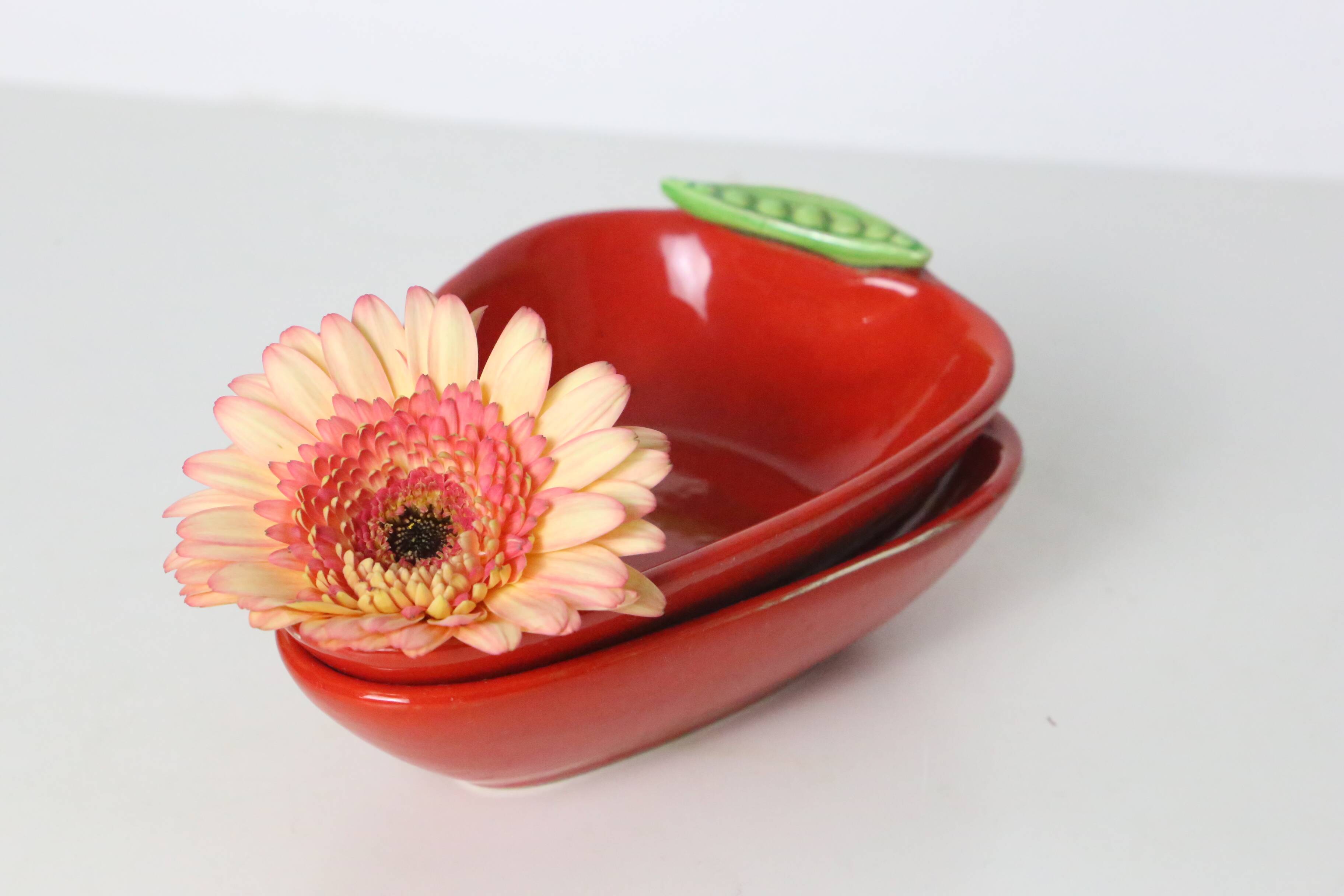 Pair of Saint Clément barbotine dishes