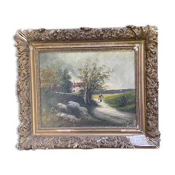Old Oil on canvas nineteenth