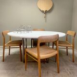 Danish vintage design dining table Poul Kjaerholm Fritz Hansen 'PK 54'