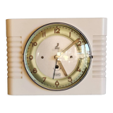 Rectangular silent vintage wall pendulum clock "Jaz white green"