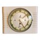 Rectangular silent vintage wall pendulum clock "Jaz white green"