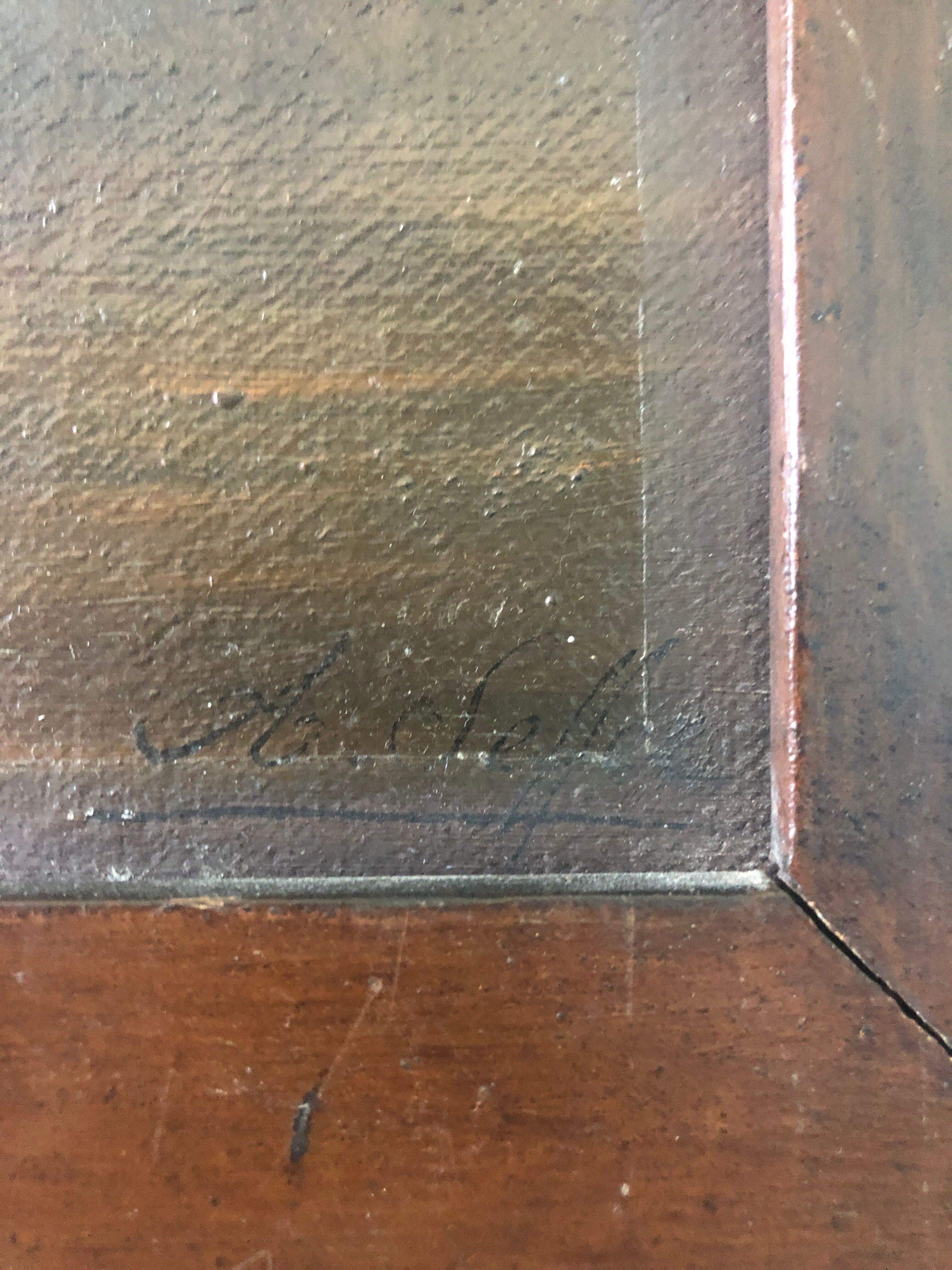 Painting in oil. Signed