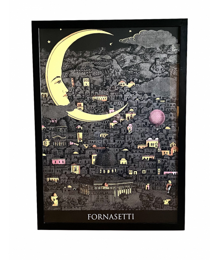 Piero Fornasetti, "Notte su Gerusalemme" serigraph, Graphique de France 1993