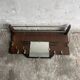 Art Deco wall coat rack with mirror