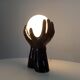 Vintage Italian ceramic and opaline lamp from the 80s