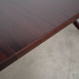 Round mahogany table, Danish design, 1970s, manufactured in Denmark