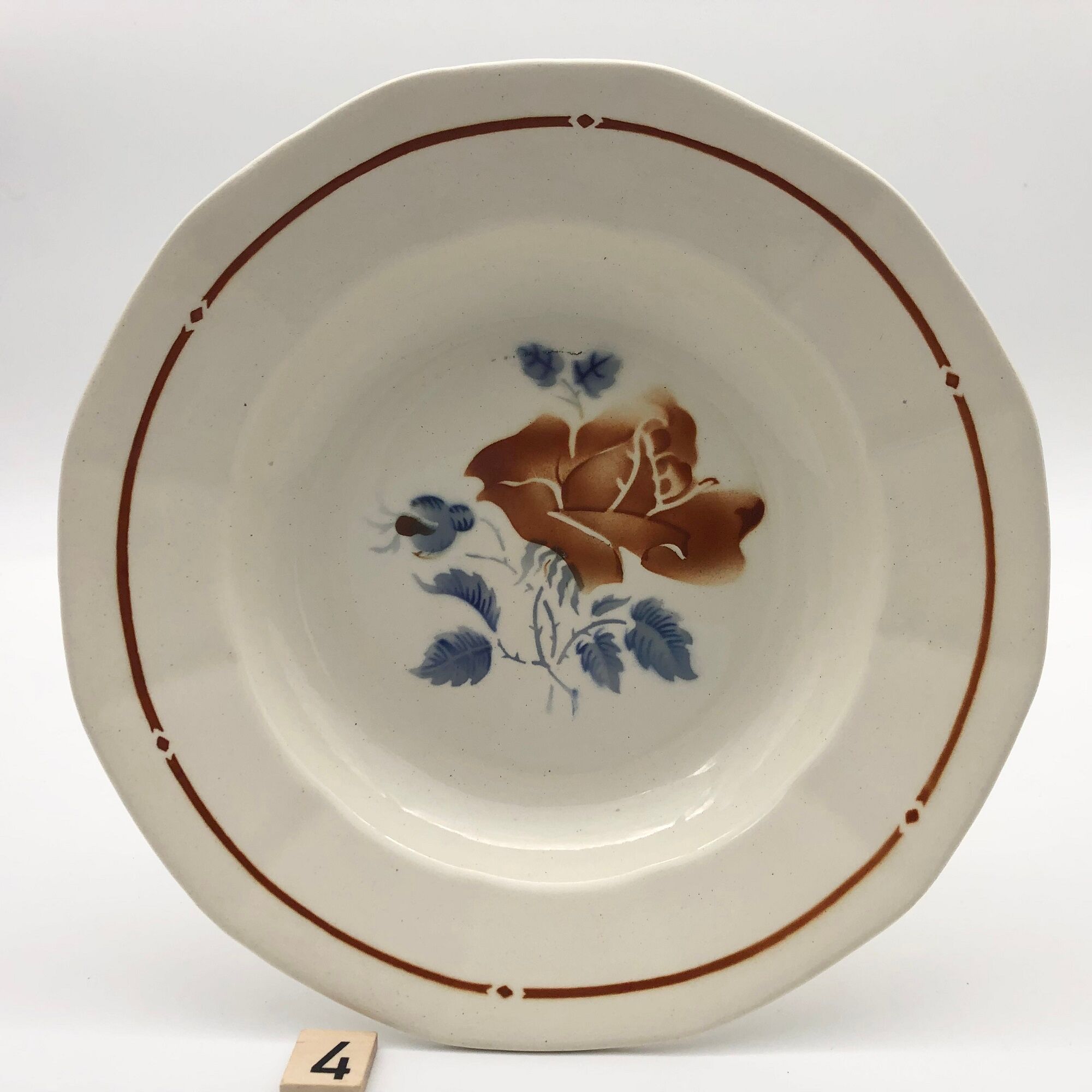 6 old plates Creuses Sarreguemines / Model 5040