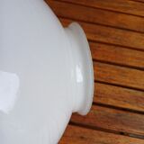 Antique lampshade with an opaline glass globe