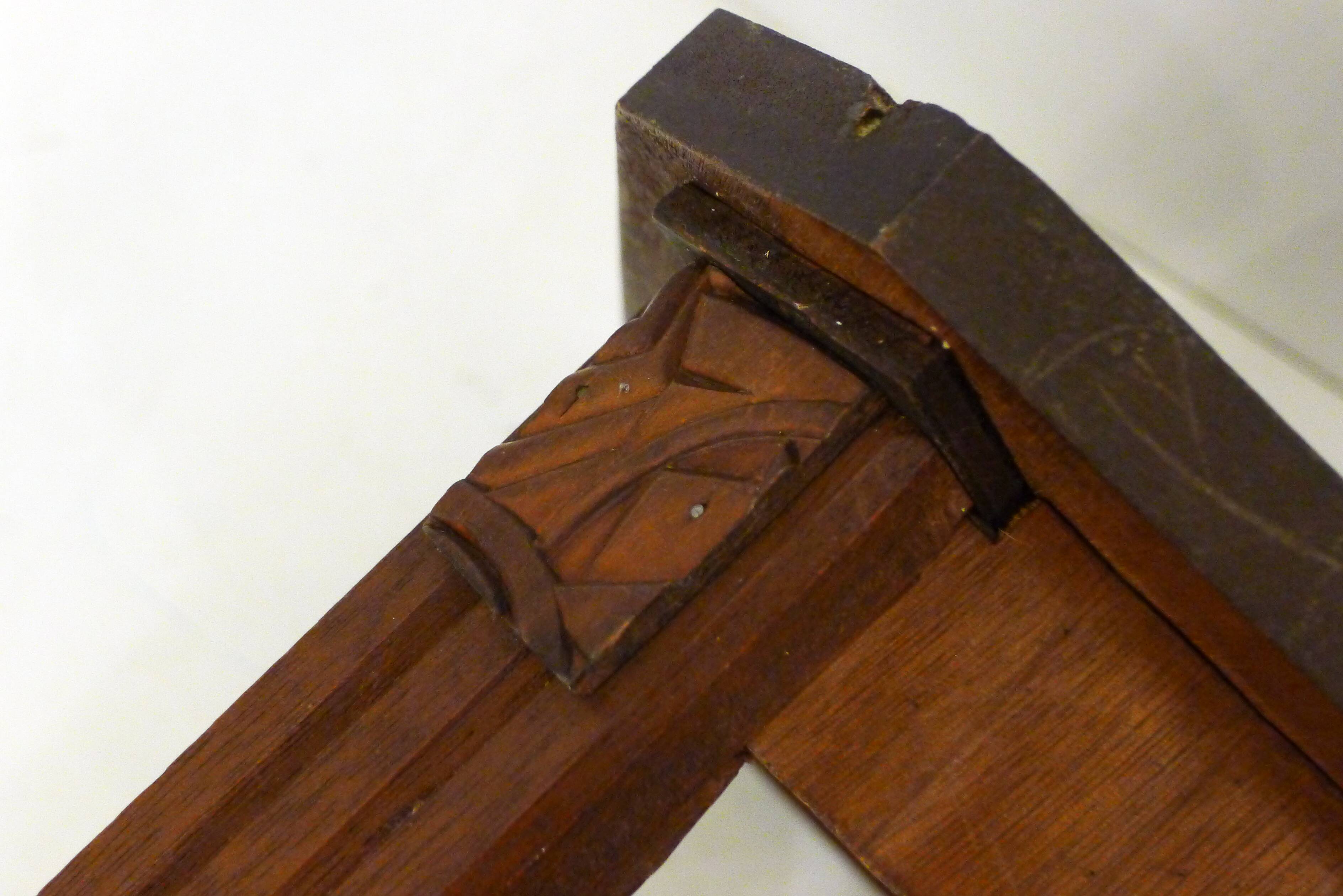 Small wooden Art Deco side table.