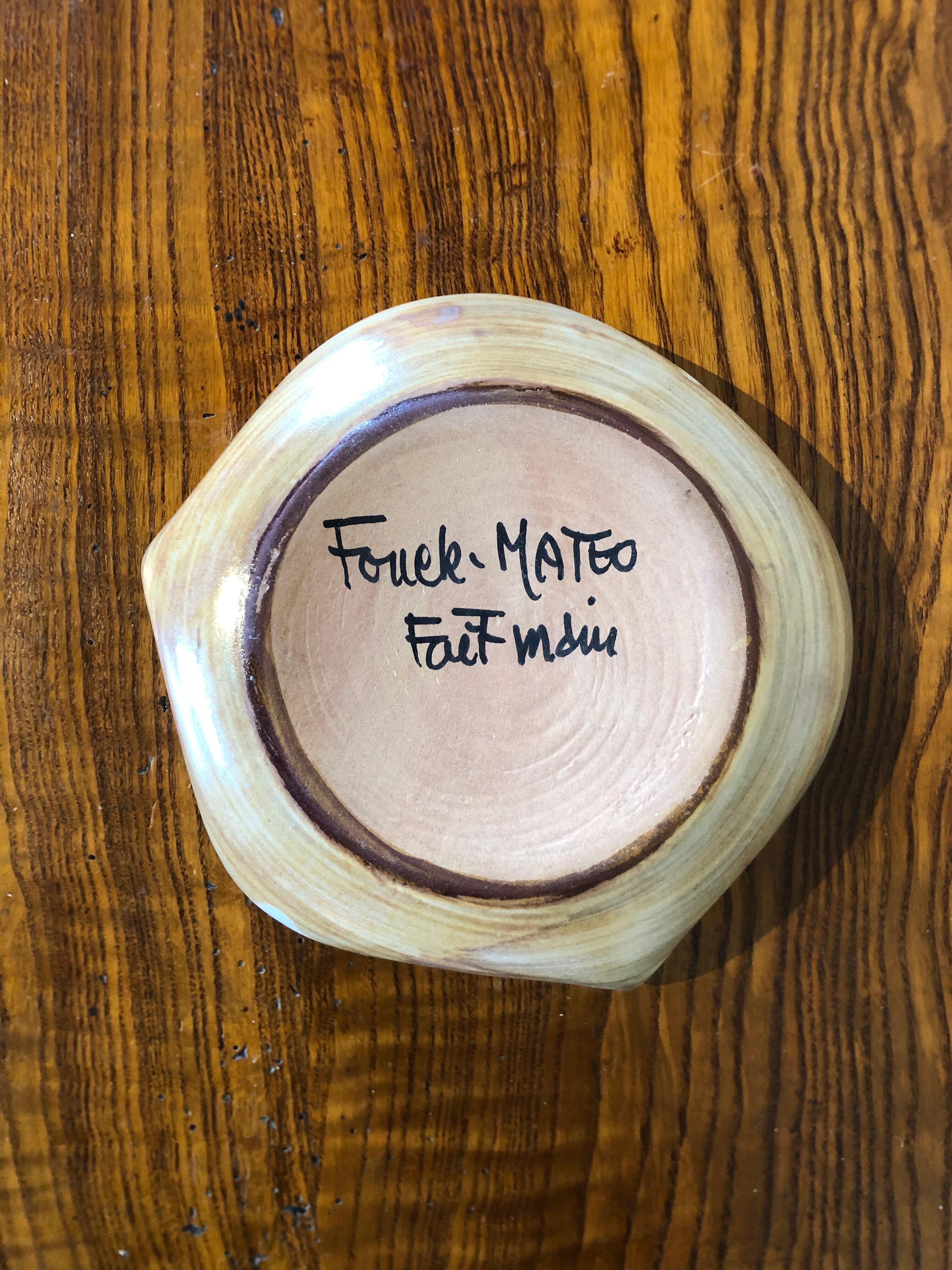 Vallauris pocket tray signed Fonck-Mateo
