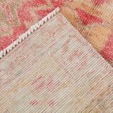 5x9 Red & Cream Antique Vintage Rug 142x267Cm SK 19962