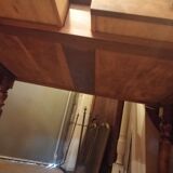 Box desk with pediment