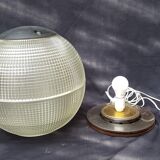 Holophane ball lamp on pedestal