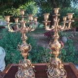 Pair of bronze candelabra nineteenth century