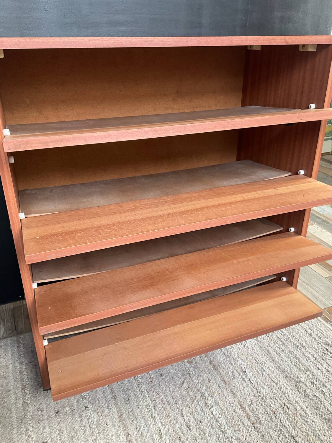 Vintage 1970s shoe cabinet