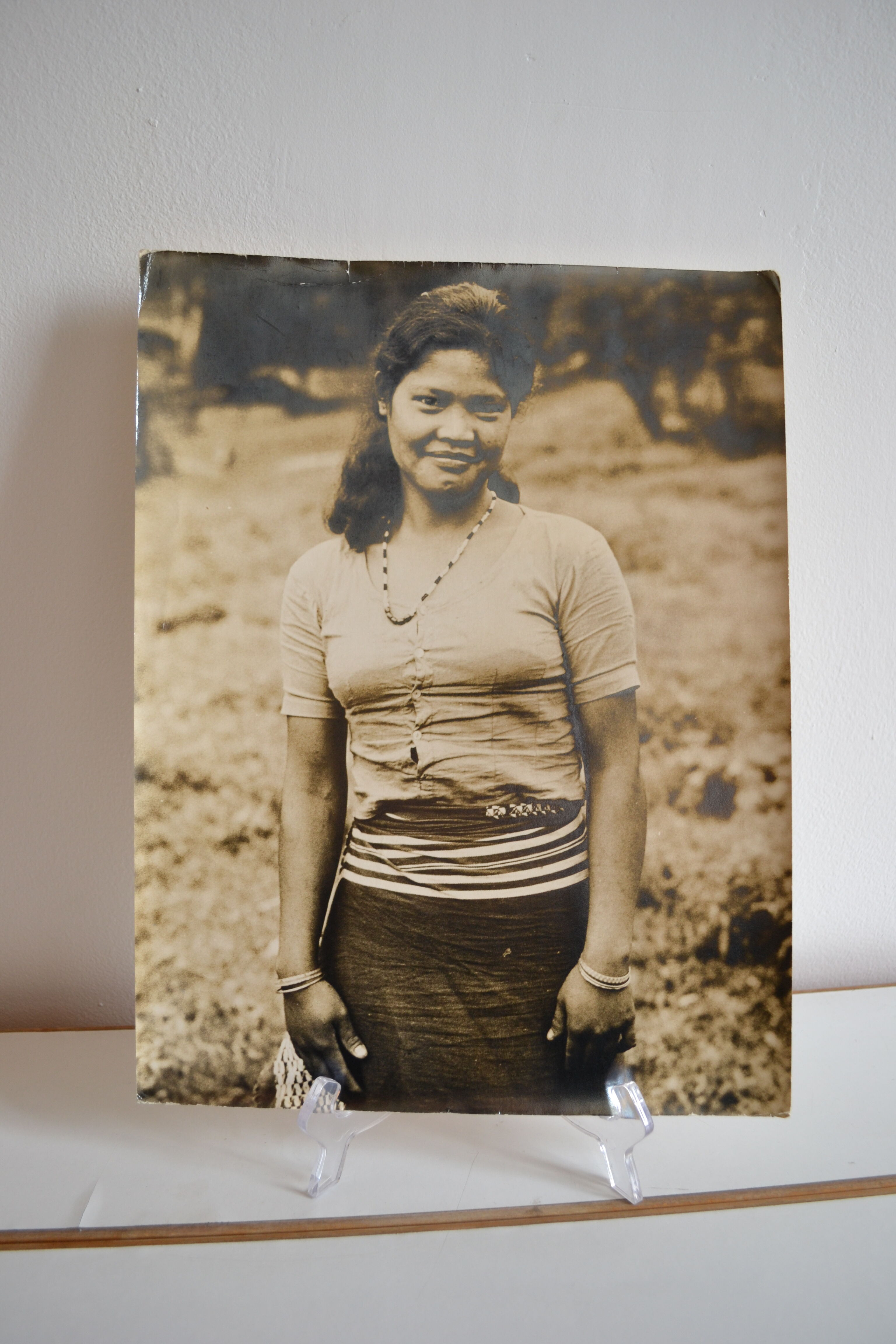 ANONYMOUS SILVER PHOTO SEPIA WOMAN INDONESIA CIRCA 1970