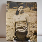 ANONYMOUS SILVER PHOTO SEPIA WOMAN INDONESIA CIRCA 1970
