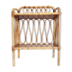 Bamboo and rattan bedside shelf