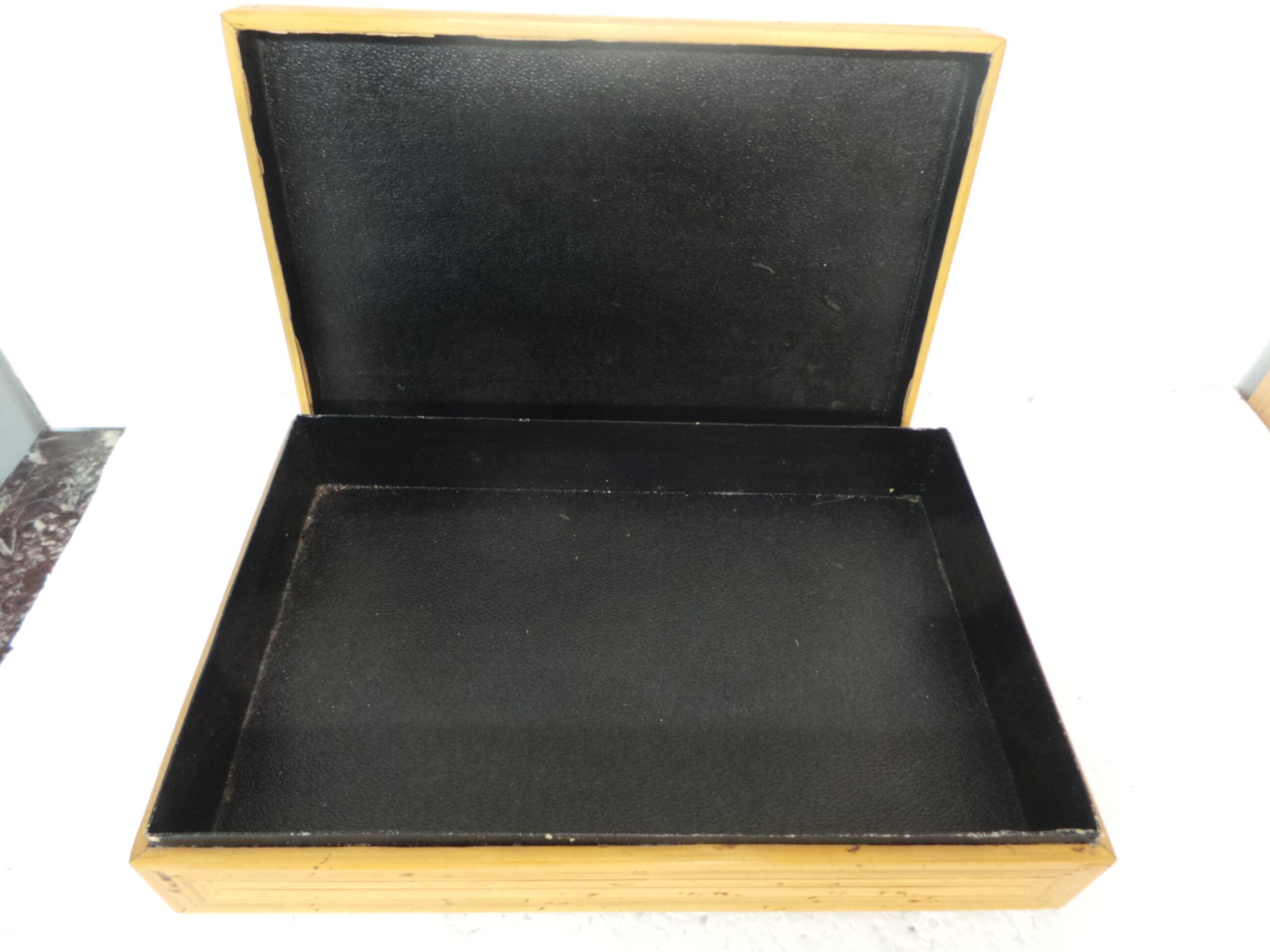 Vintage box black interior