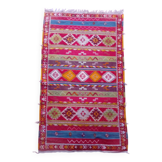 Tapis Kilim Berbère Taznakht fait main 265x155cm