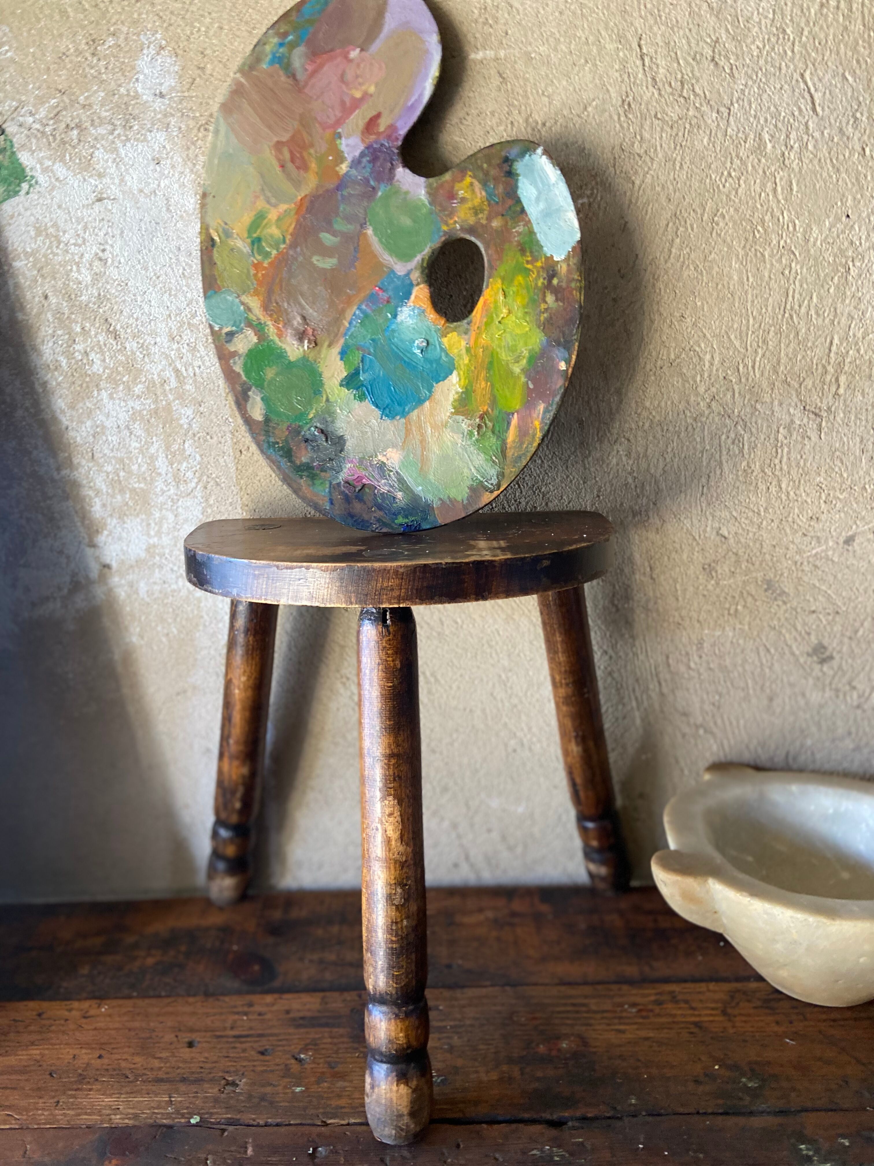 Rustic tripod stool