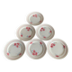 6 vintage floral ceramic dinner plates – retro country style