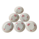 6 vintage floral ceramic dinner plates – retro country style