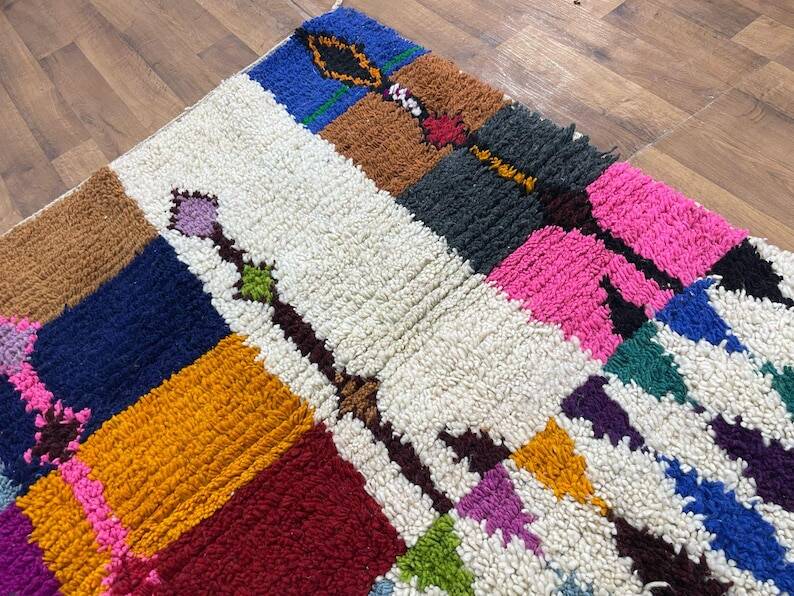 Berber Mrirt rug, handmade in Morocco, 100% wool 3X2m