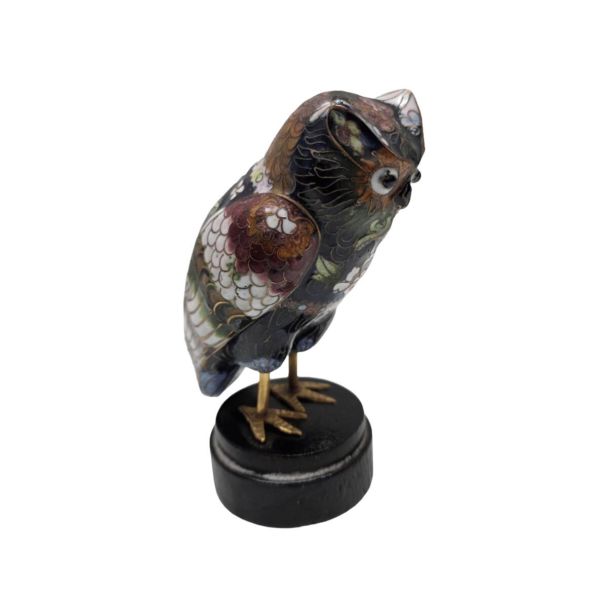Vintage cloisonné owl