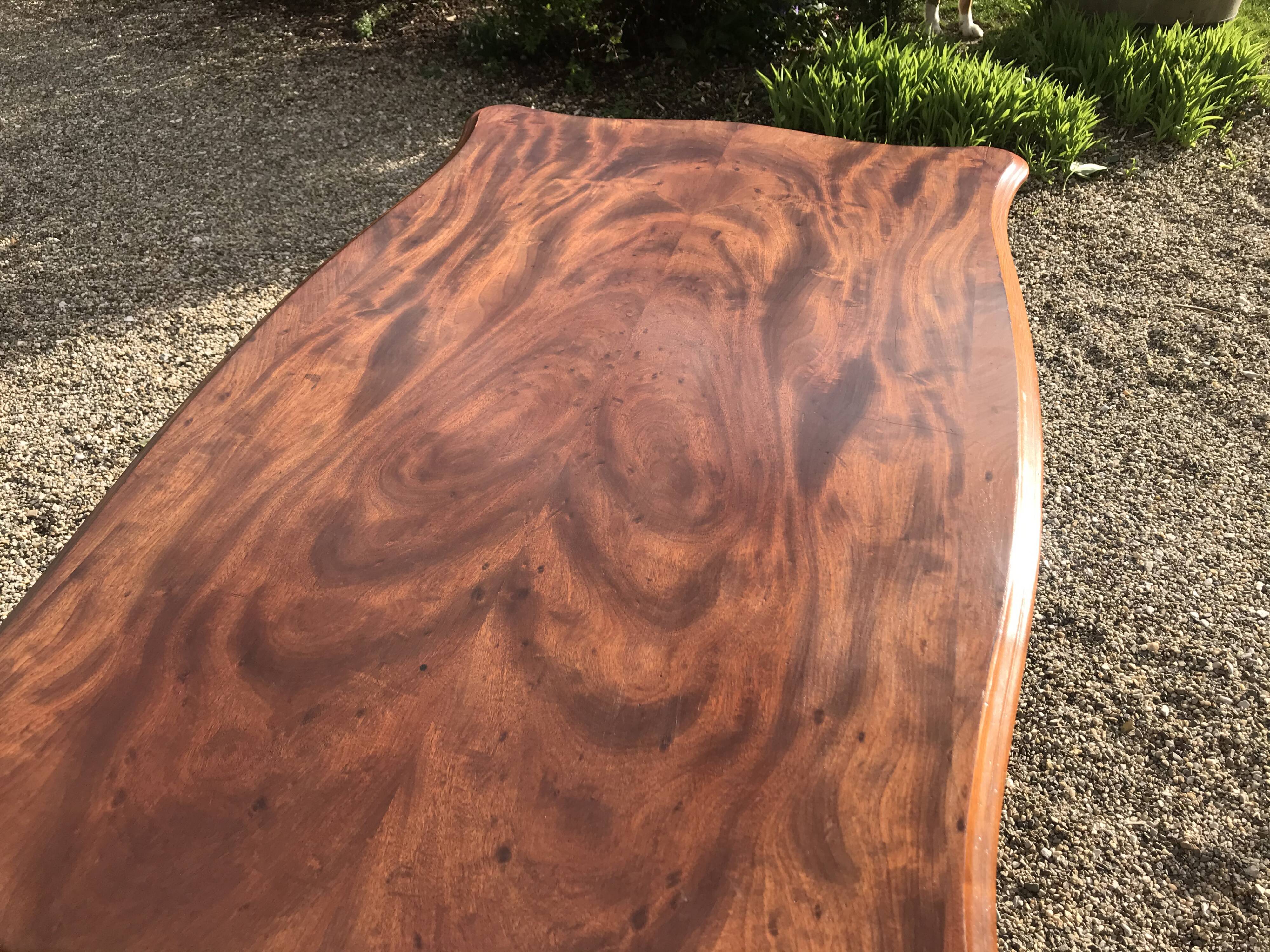 Louis XV-style mahogany desk
