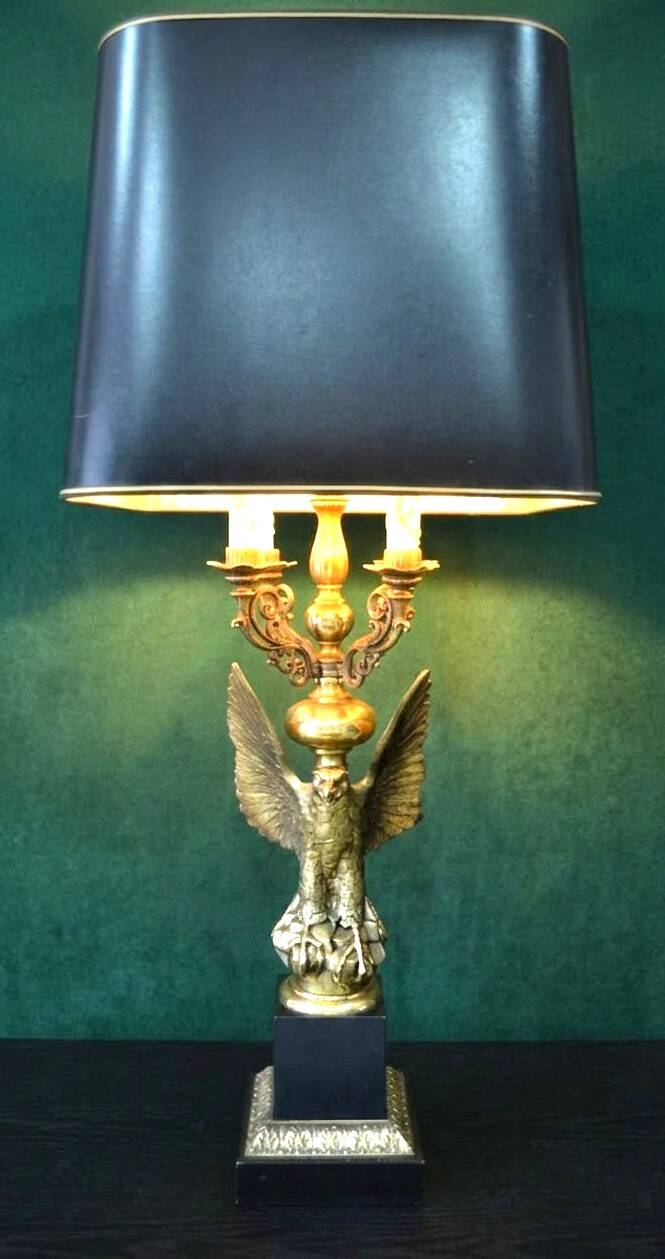 Empire Style Table Lamp Imperial Eagle deknut