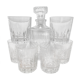 Carafe à whisky et ses 6 verres en cristal