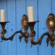 Vintage rams head French Bronze Wall Sconces wall lights C1930s Pair