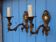 Vintage rams head French Bronze Wall Sconces wall lights C1930s Pair