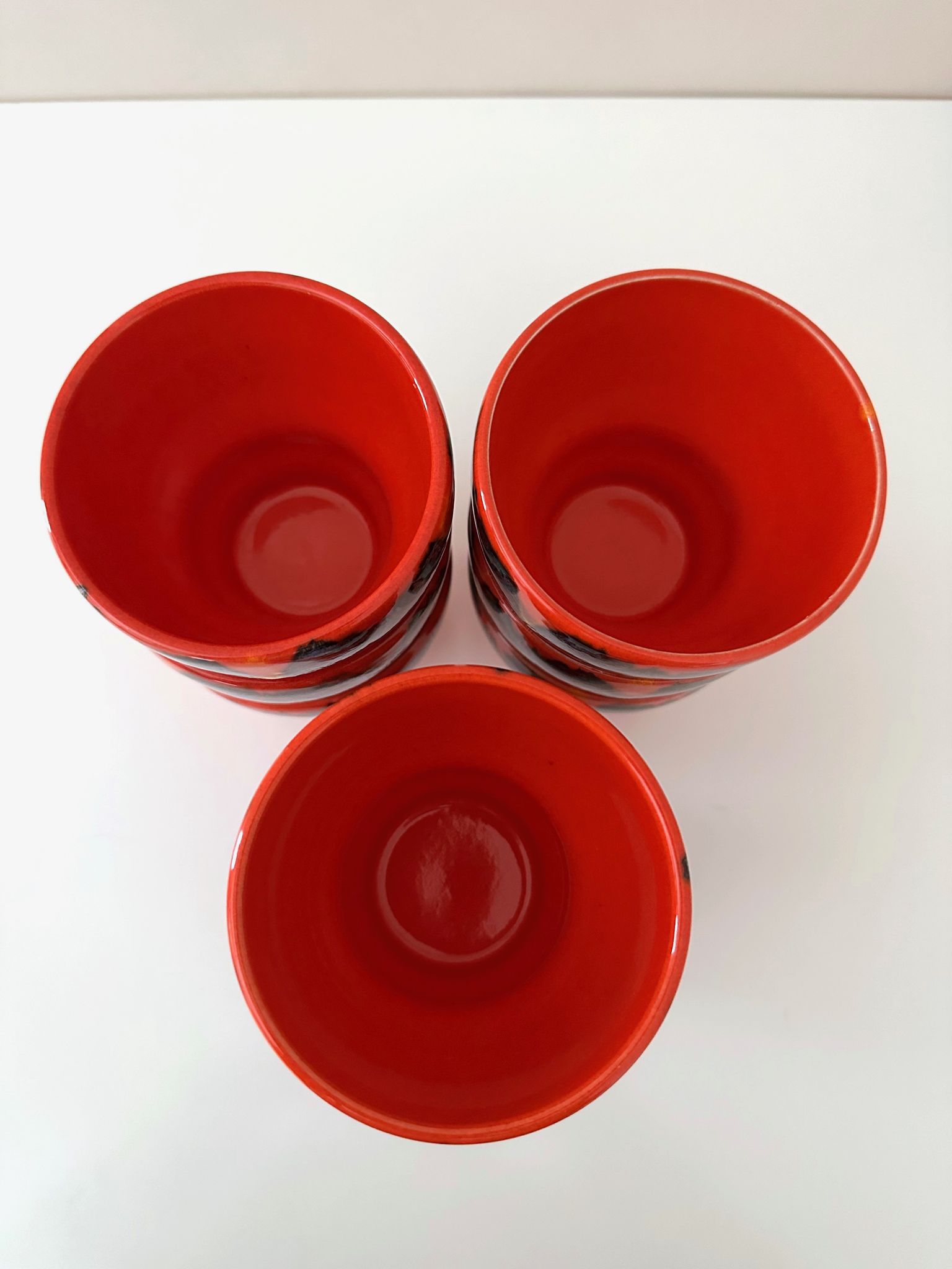 Punch bowl set with 12 cups, Wächtersbach Keramik Germany
