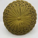 Vintage velvet round cushion