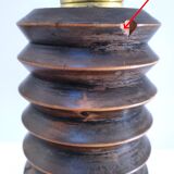 Solid wood lamp base by Charles Dudouyt