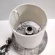 Postmodern Handmade Grey Raku Ceramic Table Lamp, Signed, Italy