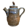 Small glazed stoneware teapot with lid – utilitarian ceramics, France, 20th century