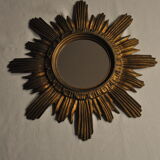 Golden sun mirror made in Italy 70