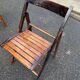2 vintage folding wooden chairs