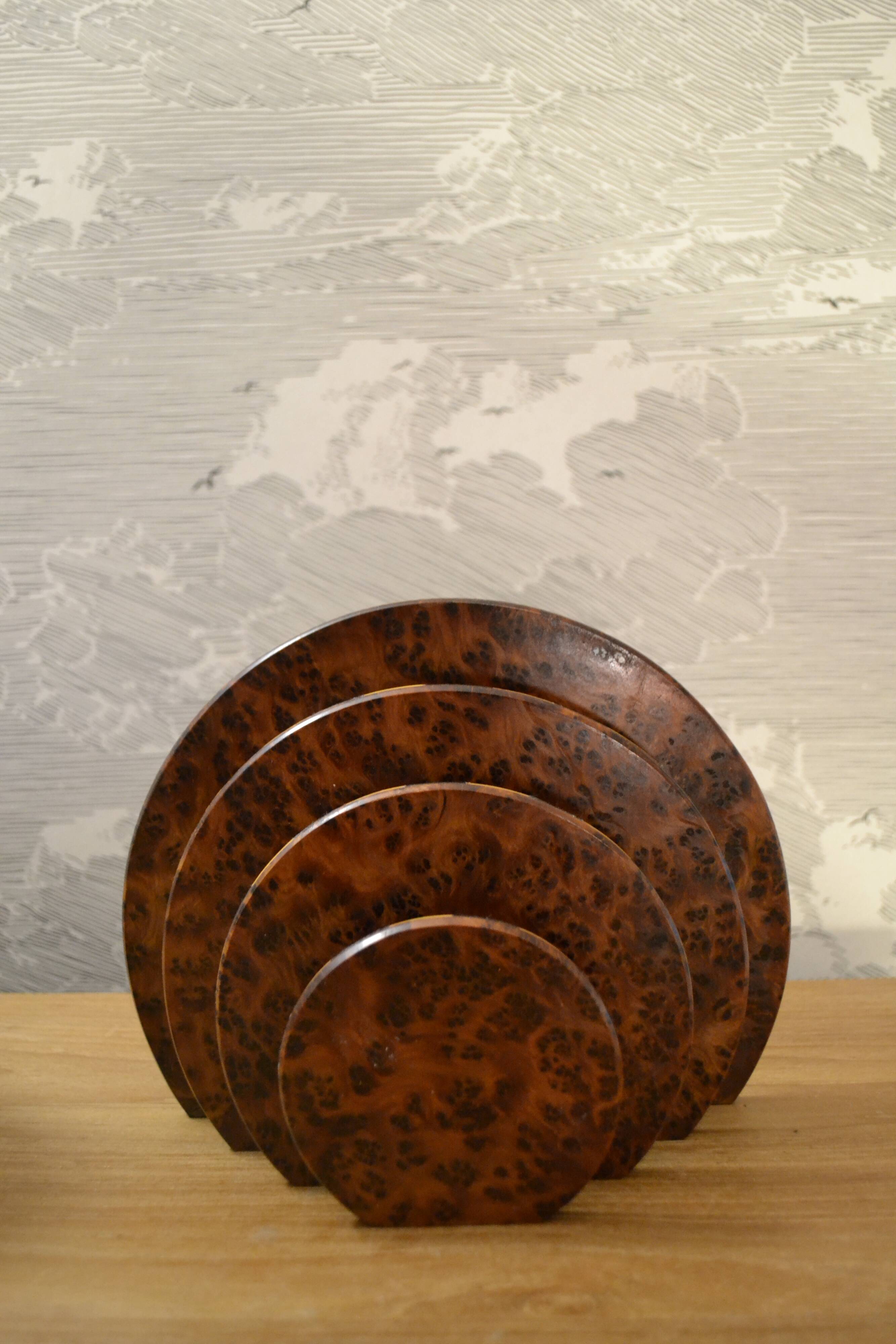 art deco mail holder in magnifying glass