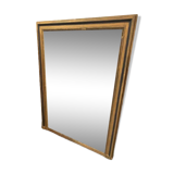 Giled and black fireplace mirror